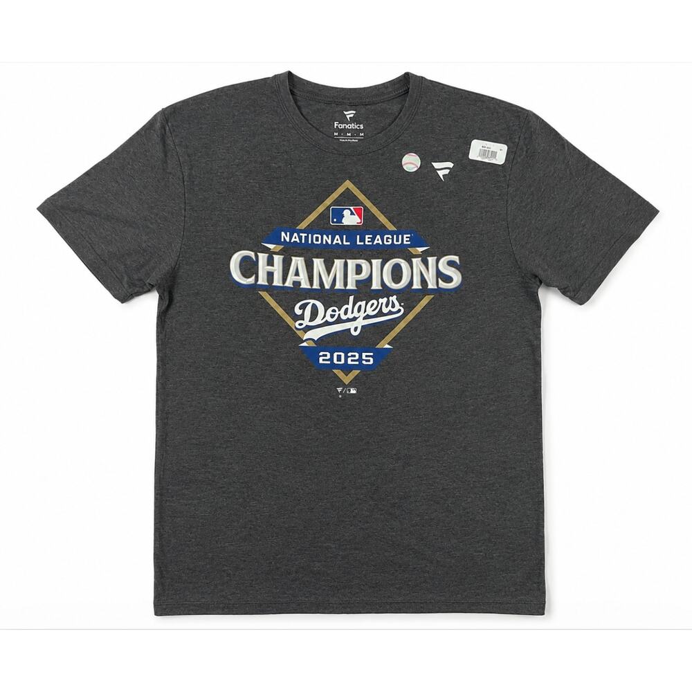 Los Angeles Dodgers 2025 National League Champions T Shirt Fanatics M NWOT